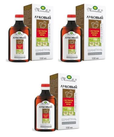 Mirrolla Shampoo onion with an extract of red p 150ml 3 pcs