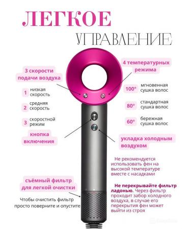 MDHL Hair hair dryer Powerful with nozzles 5 in 1 - Buy Online on GoSupps.com