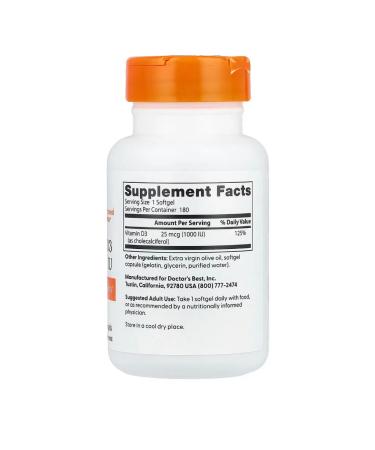 Doctor's Best Vitamin D3 1000 - Buy Online on GoSupps.com
