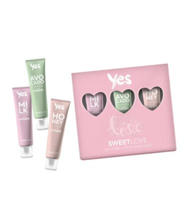 YES Love set of hand cream 3 pcs 40 ml