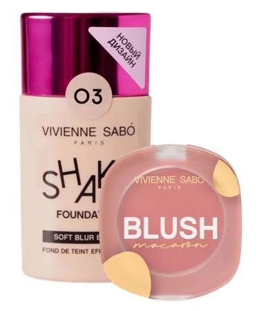 VIVIENNE SABO Tonal cream SHAKE SHAKE 03+matte blush 03 - Buy Online on GoSupps.com
