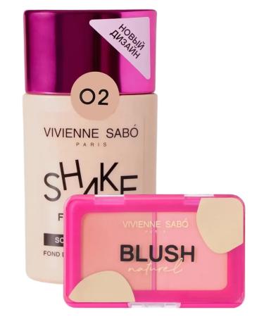 VIVIENNE SABO Tonal cream SHAKE SHAKE 02+Palette blush Naturel 02 - Buy Online on GoSupps.com