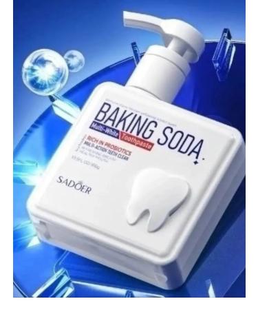 Toothpaste with soda with mint taste