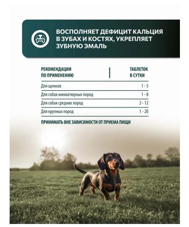 Vita Dog treat for teeth and bones 270 tablets - Buy Online on GoSupps.com