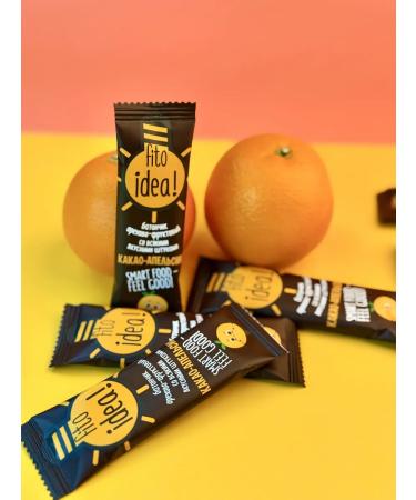 FitoIdea Cacao-apelsin nuts with nuts 25 g x 10 pcs - Buy Online on GoSupps.com