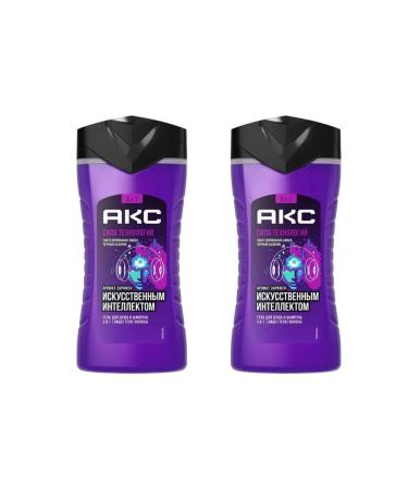 AKC Shower gel 3B1 "Technology Strength" Ambra and basil 2x250ml