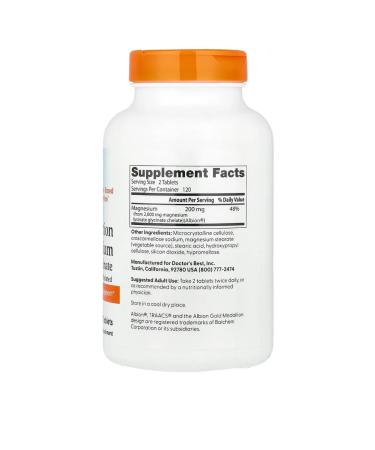 Doctor's Best Magnesium 200 mg 240 capsules - Buy Online on GoSupps.com