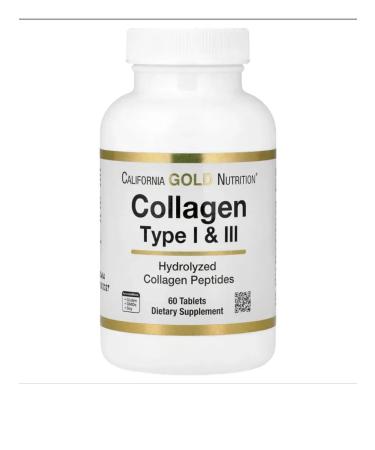 California Gold Nutrition Collagen Peptides 60 Tablets (Collagen 1 and 3)