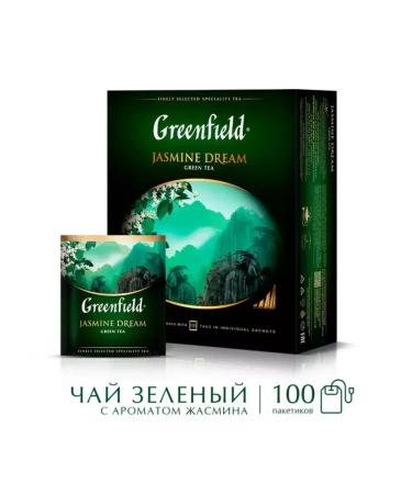 Greenfield Green tea Jasmin Dream 100 bags - Buy Online on GoSupps.com