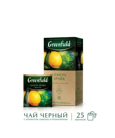 Greenfield Tea Lemon Spark Black Volgir. 25 packages 2 units - Buy Online on GoSupps.com