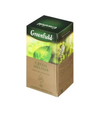 Greenfield Green Melissa tea green foil 25 packages 2 packs - Buy Online on GoSupps.com