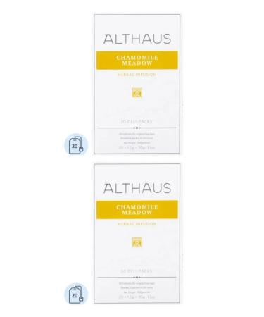 ALTHAUS Chamomile Meadow Chamomile Herbal Tea Bags 20 bags 2 packs