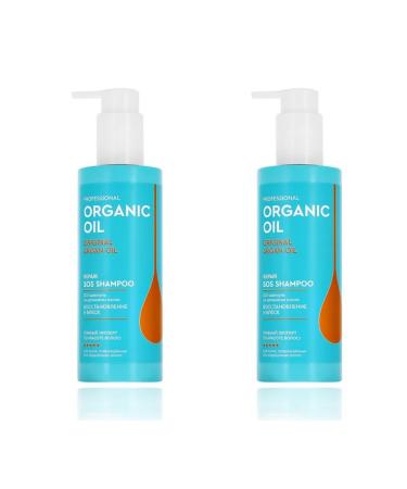 professional organic oil Hair shampoo Restoration and shine 240 ml 2 pcs