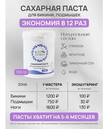 Ecosugaring Sugar paste for shugaring and depilation - Buy Online on GoSupps.com