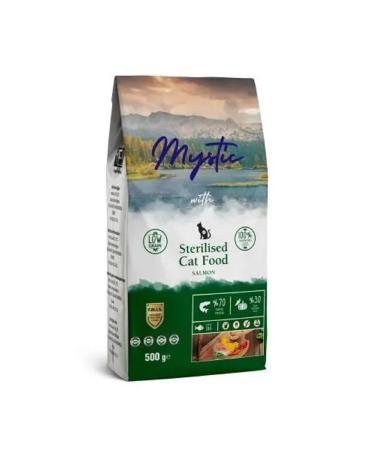 Mystic Dry food for sterilized cats with salmon 0.5 kg - Buy Online on GoSupps.com