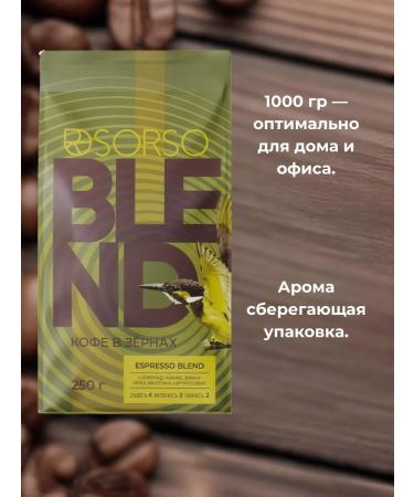 Sorso Espresso Blend Citrus 1 kg coffee - Buy Online on GoSupps.com