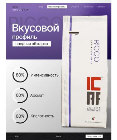 Coffee in granny 1 kg ICAF Ricco - Buy Online on GoSupps.com