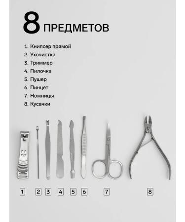 The manicure set of "reptile" 8 items in a case red - Buy Online on GoSupps.com