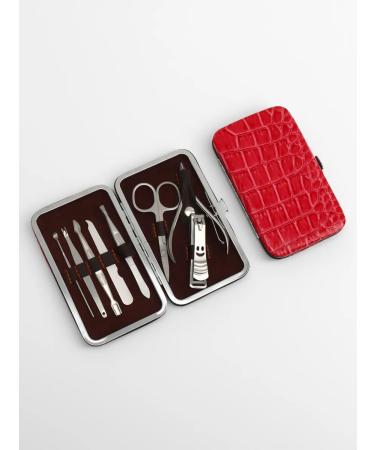 The manicure set of "reptile" 8 items in a case red - Buy Online on GoSupps.com