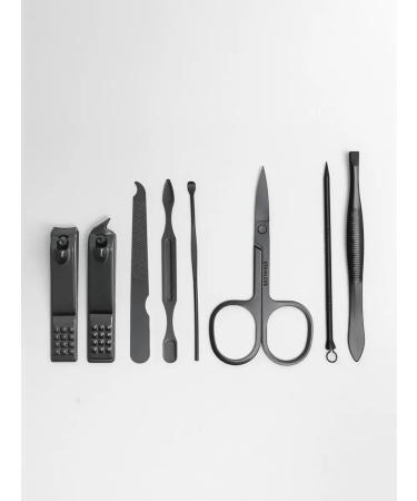 Set of manicure Black 8 items in a case black - Buy Online on GoSupps.com