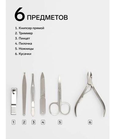 The manicure set of "reptile" 6 items in a case black - Buy Online on GoSupps.com