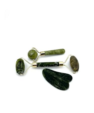 Kubataeva Massage set for the face with Guasha and Jade Rolller - Buy Online on GoSupps.com
