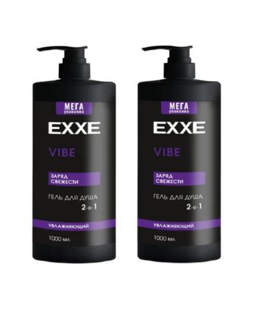 Exxe Vibe 2-in-1 Moisturizing Shower Gel for Men 2 x 1000 ml