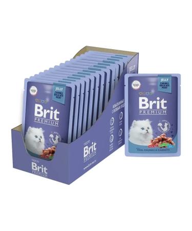 BRIT PREMIUM Feed for kittens veal with carrots 14 pcs. x 85 g - Buy Online on GoSupps.com