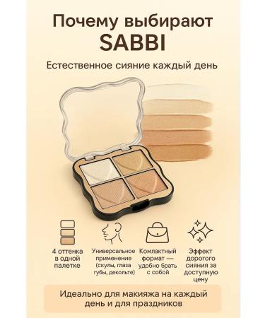 LILOK 2 Palette Highlighters for the face of the eye of Sparkla