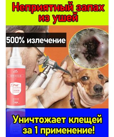 Drops from the ear tick for a koshk and a dog in the ears 60 ml
