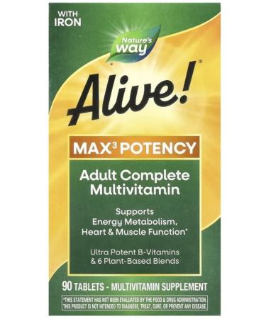 Nature's Way Alive! Nature's Way multivitamin complex without iron 90 tab