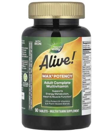 Nature's Way Alive! Nature's Way multivitamin complex without iron 90 tab - Buy Online on GoSupps.com