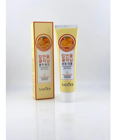 original box Toothpaste with fluorine with a taste Orange - Buy Online on GoSupps.com