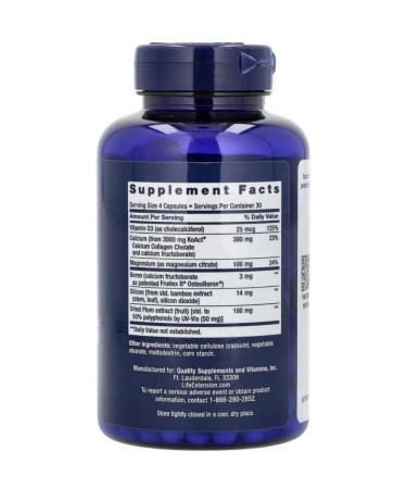 Life Extension Bone Strength Collagen Supplement 120 Capsules - Buy Online on GoSupps.com