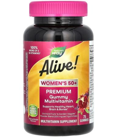 Nature's Way Alive! Nature's Way chewing vitamins for women 50+ 75 marm