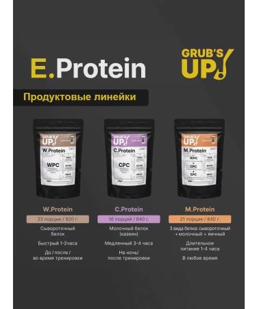Grub's up Protein E.Protein Choco Chocolate 950 gr - Buy Online on GoSupps.com