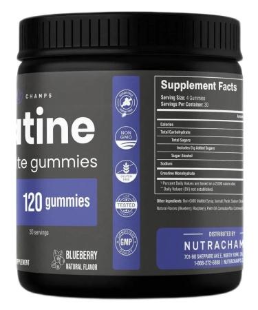 Nutra Champs Creatine monohydrate marmalade bears 5000 mg - Buy Online on GoSupps.com