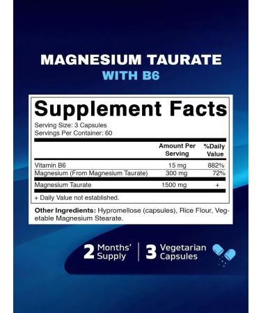 VitaMatic Magnesium taurat 1500 mg 180 caps - Buy Online on GoSupps.com