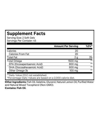 Codeage Omega-3 1500 EPA & DHA 90 capsules - Buy Online on GoSupps.com