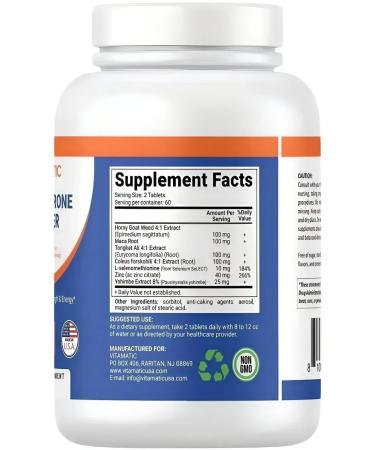 VitaMatic Testosterone booster 1000 mg 120 tablets - Buy Online on GoSupps.com