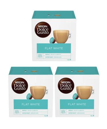 Nescafe Coffee in Dolce Gusto Flat White 16 pcs X 3 U - Buy Online on GoSupps.com