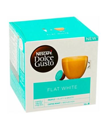 Nescafe Coffee in Dolce Gusto Flat White 16 pcs X 3 U - Buy Online on GoSupps.com