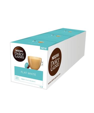 Nescafe Coffee in Dolce Gusto Flat White 16 pcs X 3 U - Buy Online on GoSupps.com