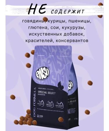 Enso Dry food for adult dogs of medium and large breeds with lamb and tomato 0.8 kg - Buy Online on GoSupps.com