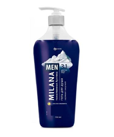 GRASS Shower gel Milana Men 3 in 1 2 pcs 750 ml - Buy Online on GoSupps.com