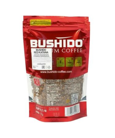 Coffee soluble Bushido Red Katana 75g x 12pcs - Buy Online on GoSupps.com