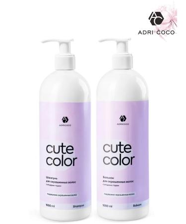 ADRICOCO Shampoo and balm for dyed hair 1000 ml