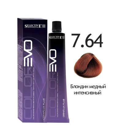 Selective Professional Hair dye 7.64 Blond Copper COLOREVO