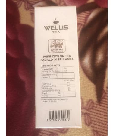 WELLIS TEA Tea Wells "Ceylon Premium" fbop 100 g - Buy Online on GoSupps.com