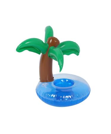 PVC inflatable cup holder with coconut wood for drinks - Buy Online on GoSupps.com